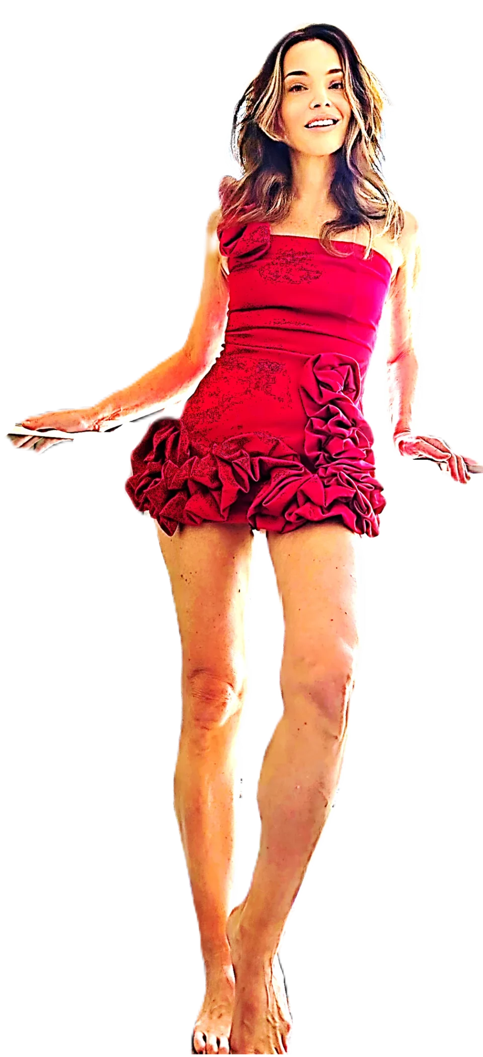 Ludmilla König im roten Kleid